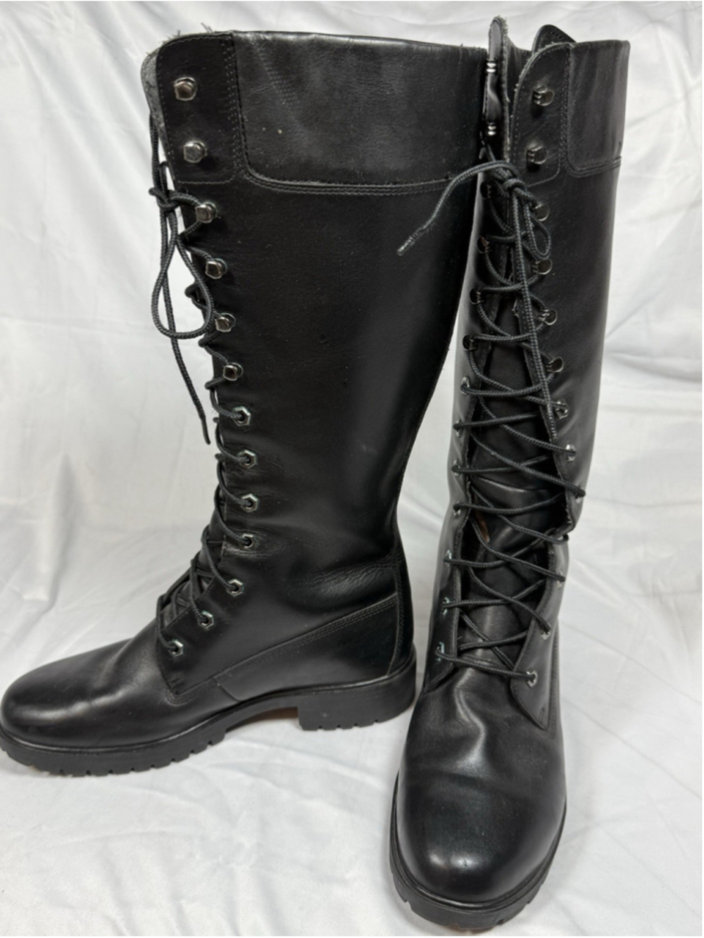Timberland Premium 14” Women Size 10 M - Black Nubuck Leather Waterproof READ - Picture 2 of 11